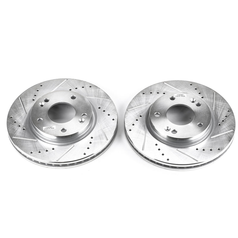 PowerStop Power Stop 01-05 Hyundai Santa Fe Front Evolution Drilled & Slotted Rotors - Pair