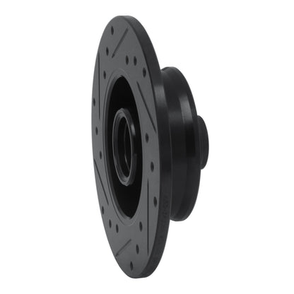 R1 Concepts R1 85-02 Volkswagen Golf Rear Right Drilled & Slotted Black Brake Rotor