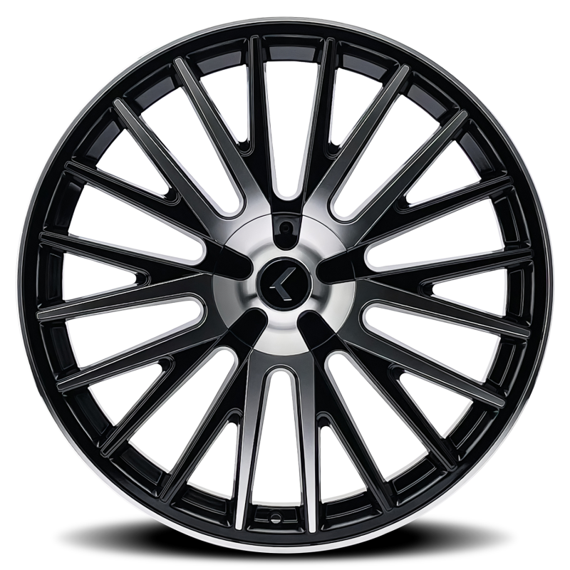 Kraze Wheels Kraze KR185 Double Down 17x8 / 5x112/120 BP / 38mm Offset / 74.1mm Hub Gloss Black Machined Wheel