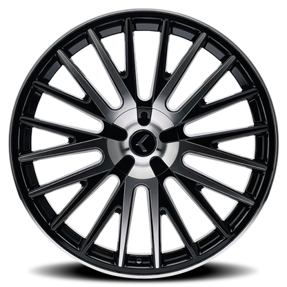Kraze Wheels Kraze KR185 Double Down 17x8 / 5x112/120 BP / 38mm Offset / 74.1mm Hub Gloss Black Machined Wheel