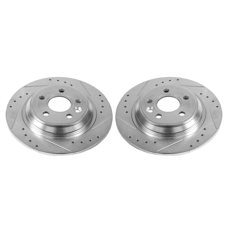 PowerStop Power Stop 11-15 Volvo S60 Rear Evolution Drilled & Slotted Rotors - Pair