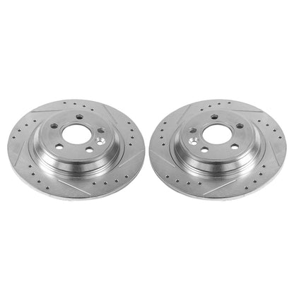 PowerStop Power Stop 11-15 Volvo S60 Rear Evolution Drilled & Slotted Rotors - Pair