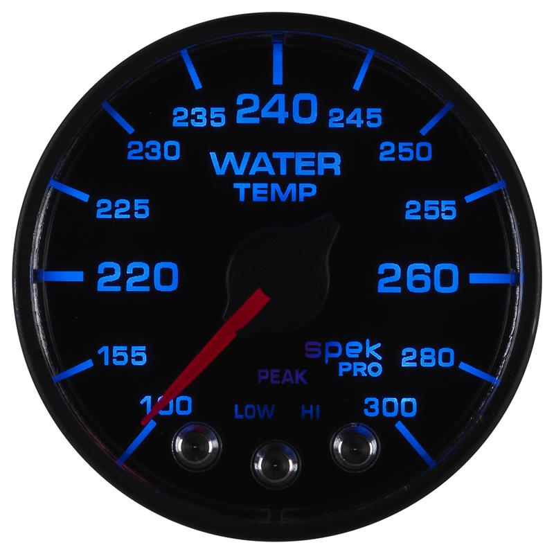 Autometer Spek-Pro - Nascar 2-1/16in Water Temp 100- 300F Bfb Ecu