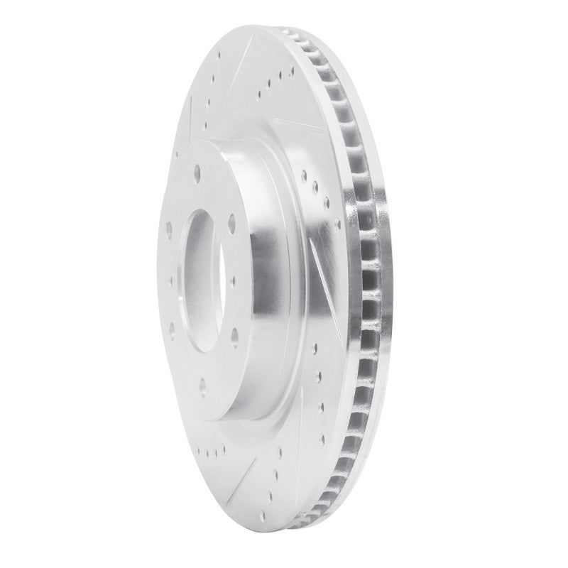 R1 Concepts R1 08-17 Mitsubishi Montero Limited (Mexico) Front Left Drilled & Slotted Silver Brake Rotor