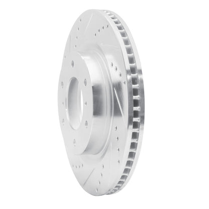 R1 Concepts R1 08-17 Mitsubishi Montero Limited (Mexico) Front Left Drilled & Slotted Silver Brake Rotor