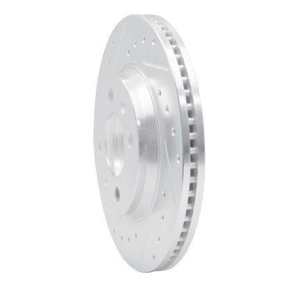 R1 Concepts R1 87-93 Saab 900 Front Left Drilled & Slotted Silver Brake Rotor