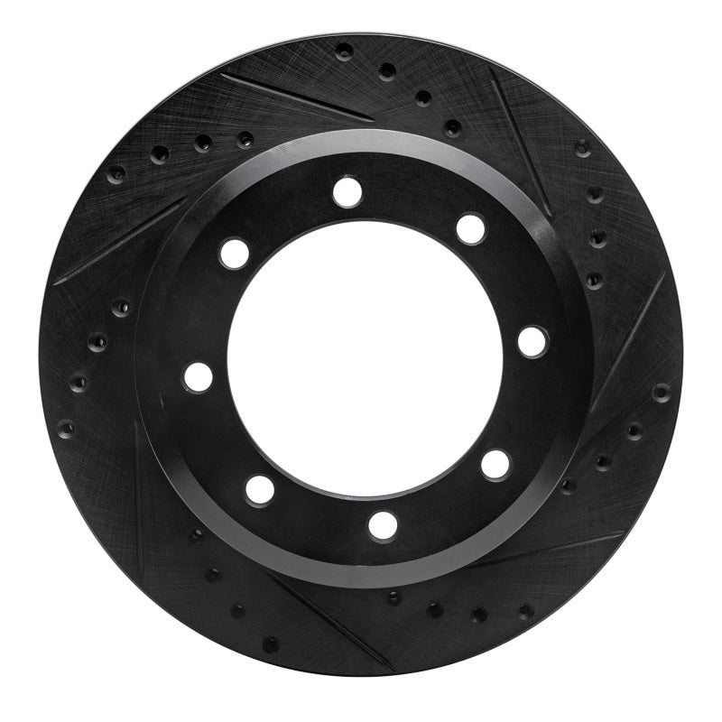 R1 Concepts R1 05-12 Ford F-350 Super Duty 2WD Rear Right Drilled & Slotted Black Brake Rotor