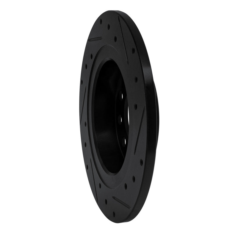 R1 Concepts R1 03-11 Cadillac BLS (Mexico) Rear Left Drilled & Slotted Black Brake Rotor