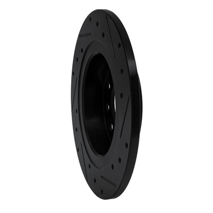 R1 Concepts R1 03-11 Cadillac BLS (Mexico) Rear Left Drilled & Slotted Black Brake Rotor