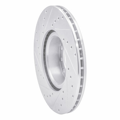 R1 Concepts R1 82-85 Mercedes-Benz 380SEC Front Right Drilled & Slotted Silver Brake Rotor
