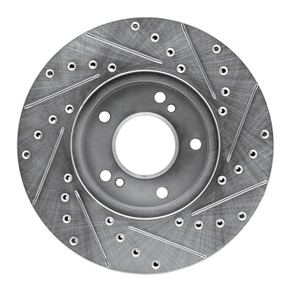R1 Concepts R1 90-97 Infiniti Q45 Front Left Drilled & Slotted Silver Brake Rotor