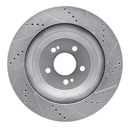 R1 Concepts R1 14-21 Mercedes-Benz S550E Rear Left Drilled & Slotted Silver Brake Rotor