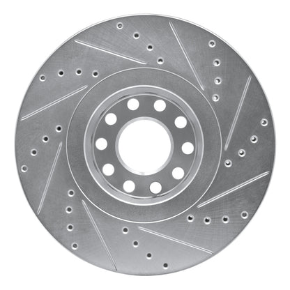 R1 Concepts R1 02-05 Volkswagen Passat (USA/Canada) Front Left Drilled & Slotted Silver Brake Rotor