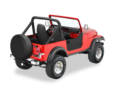 Bestop 76-86 Jeep Cj7 / 81-85 Scdodge Rambler Cj8 Lower Fabric Doors (Black Crush)