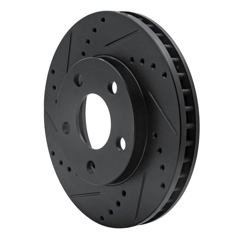 R1 Concepts R1 1990-1997 Buick LeSabre Front Left Drilled & Slotted Black Brake Rotor