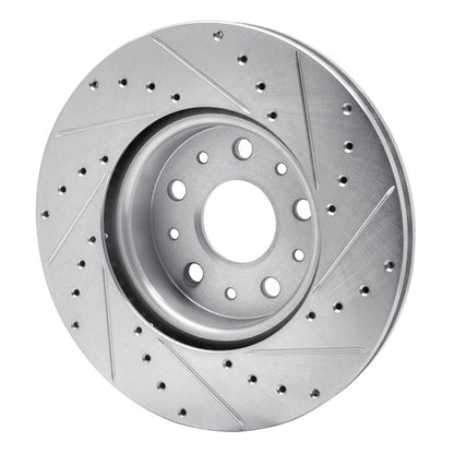 R1 Concepts R1 16-25 Cadillac CT5 Front Left Drilled & Slotted Silver Brake Rotor