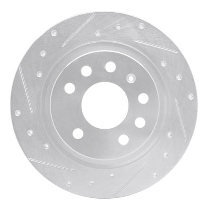 R1 Concepts R1 03-11 Cadillac BLS (Mexico) Rear Left Drilled & Slotted Silver Brake Rotor