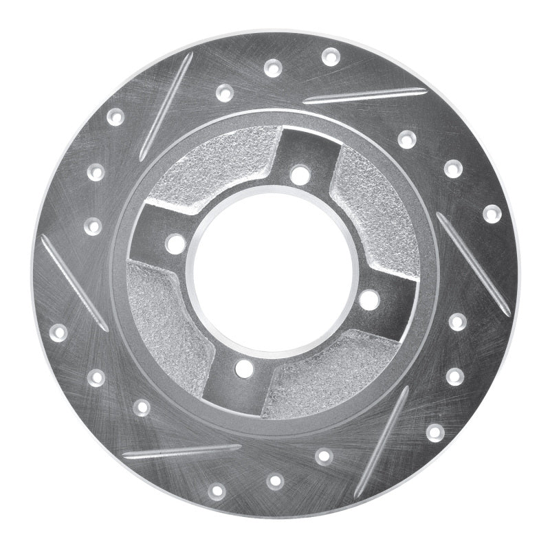 R1 Concepts R1 82-86 Nissan Pulsar NX Front Left Drilled & Slotted Silver Brake Rotor