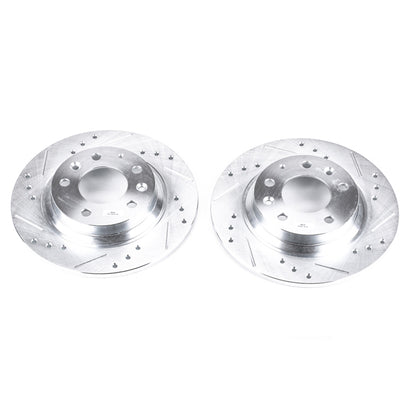 PowerStop Power Stop 06-12 Ford Fusion Rear Evolution Drilled & Slotted Rotors - Pair