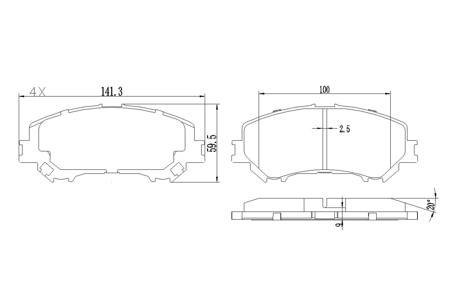 BOGAP R8210126 Brake Pad Set, Disc Brake | ML Performance Car Parts