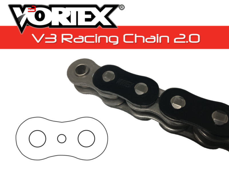 Vortex Racing V3 2.0 Chain 530RX3-118- Black