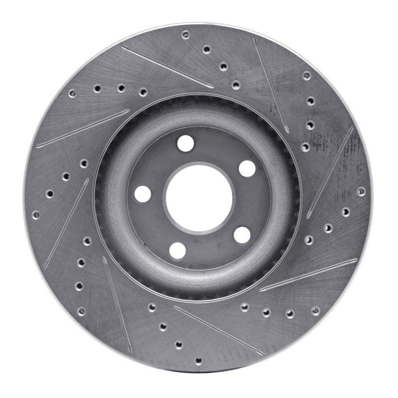 R1 Concepts R1 15-20 Ford Edge Front Left Drilled & Slotted Silver Brake Rotor