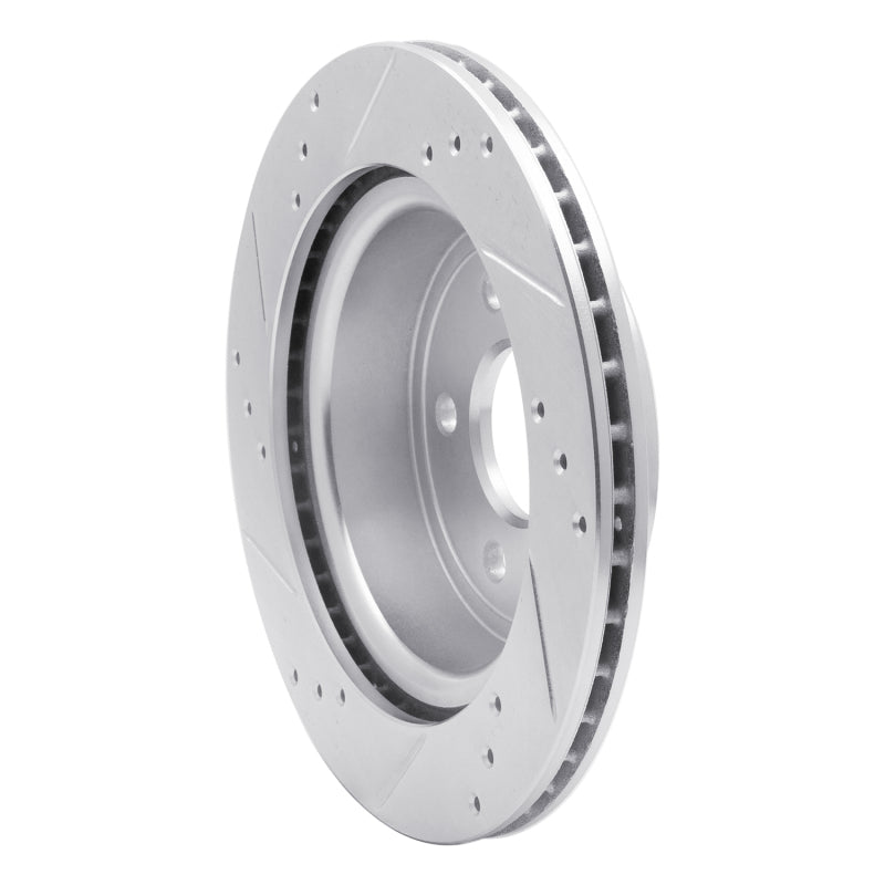 R1 Concepts R1 08-10 Chevrolet COBALT Rear Right Drilled & Slotted Silver Brake Rotor