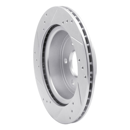 R1 Concepts R1 08-10 Chevrolet COBALT Rear Right Drilled & Slotted Silver Brake Rotor