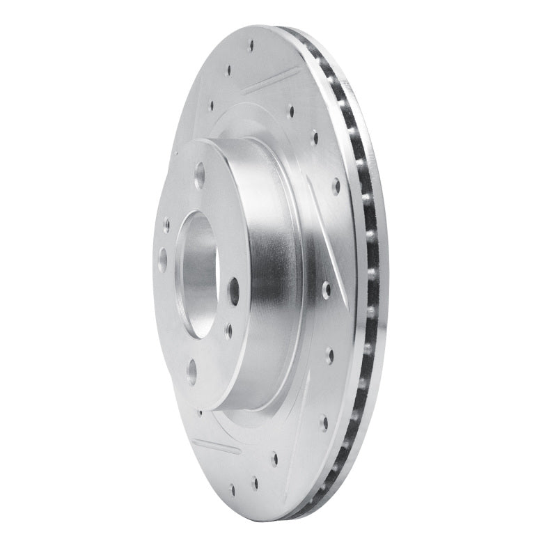 R1 Concepts R1 16-25 Dodge Attitude (Mexico) Front Left Drilled & Slotted Silver Brake Rotor