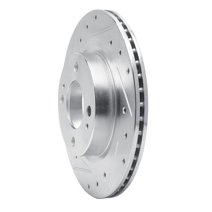 R1 Concepts R1 16-25 Dodge Attitude (Mexico) Front Left Drilled & Slotted Silver Brake Rotor