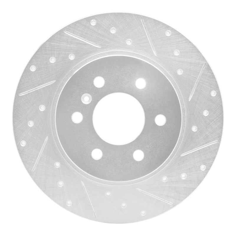 R1 Concepts R1 06-09 Buick TERRAZA Rear Right Drilled & Slotted Silver Brake Rotor