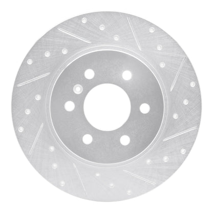 R1 Concepts R1 06-09 Buick TERRAZA Rear Right Drilled & Slotted Silver Brake Rotor