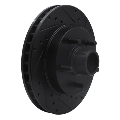 R1 Concepts R1 88-94 Chevrolet C1500 Front Right Drilled & Slotted Black Brake Rotor