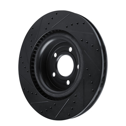 R1 Concepts R1 20-25 Ford Explorer Front Right Drilled & Slotted Black Brake Rotor