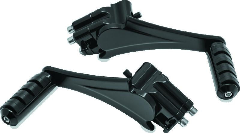 Kuryakyn Adjustable Passenger Pegs With ISO Small Pegs 10 and Up Black