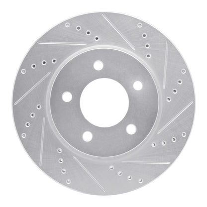 R1 Concepts R1 04-08 Chrysler Pacifica Front Right Drilled & Slotted Silver Brake Rotor
