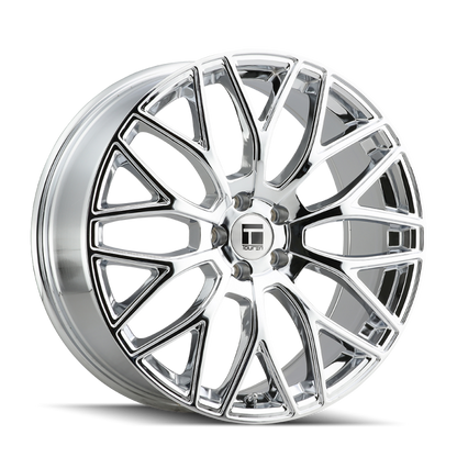 Touren 3276 TR76 18x8 / 5x108 BP / 35mm Offset / 63.5mm Hub Chrome Wheel