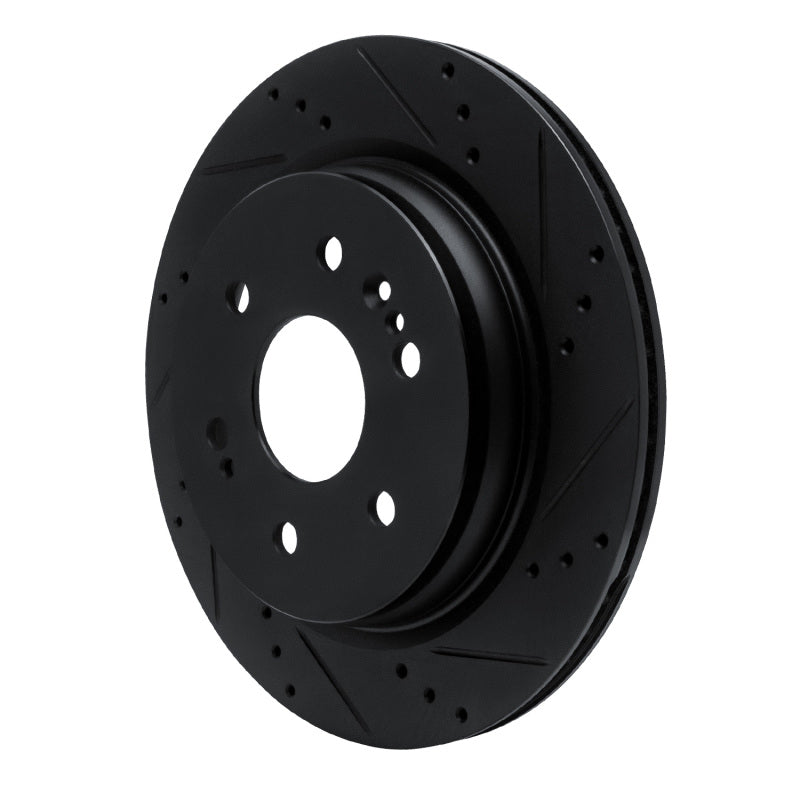 R1 Concepts R1 19-25 Cadillac Escalade ESV Rear Right Drilled & Slotted Black Brake Rotor