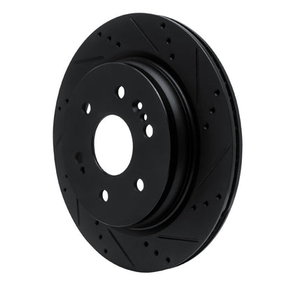 R1 Concepts R1 19-25 Cadillac Escalade ESV Rear Right Drilled & Slotted Black Brake Rotor