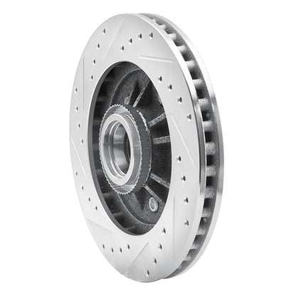 R1 Concepts R1 97-00 Ford F-150 RWD Front Right Drilled & Slotted Silver Brake Rotor