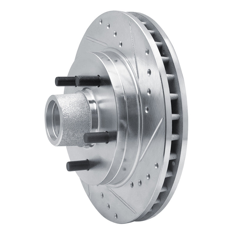 R1 Concepts R1 1992-2002 Chevrolet Express 1500 Front Right Drilled & Slotted Silver Brake Rotor