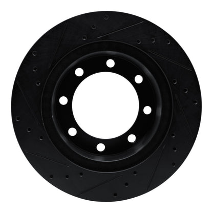 R1 Concepts R1 80-93 Dodge W200 Front Right Drilled & Slotted Black Brake Rotor