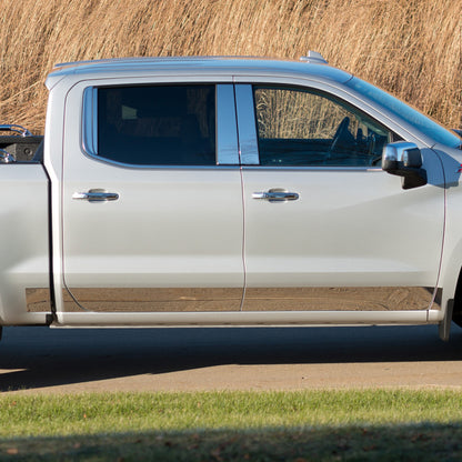 Putco 15-19 Chevy Silverado HD - Crew Cab 8ft Long Box Pro Stainless Steel Rocker Panels