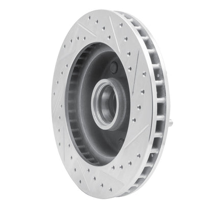 R1 Concepts R1 85-97 Dodge B200 / B200 Van / B250 Front Left Drilled & Slotted Silver Brake Rotor