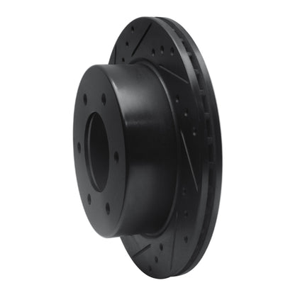 R1 Concepts R1 19-25 Ford BRONCO Rear Left Drilled & Slotted Black Brake Rotor