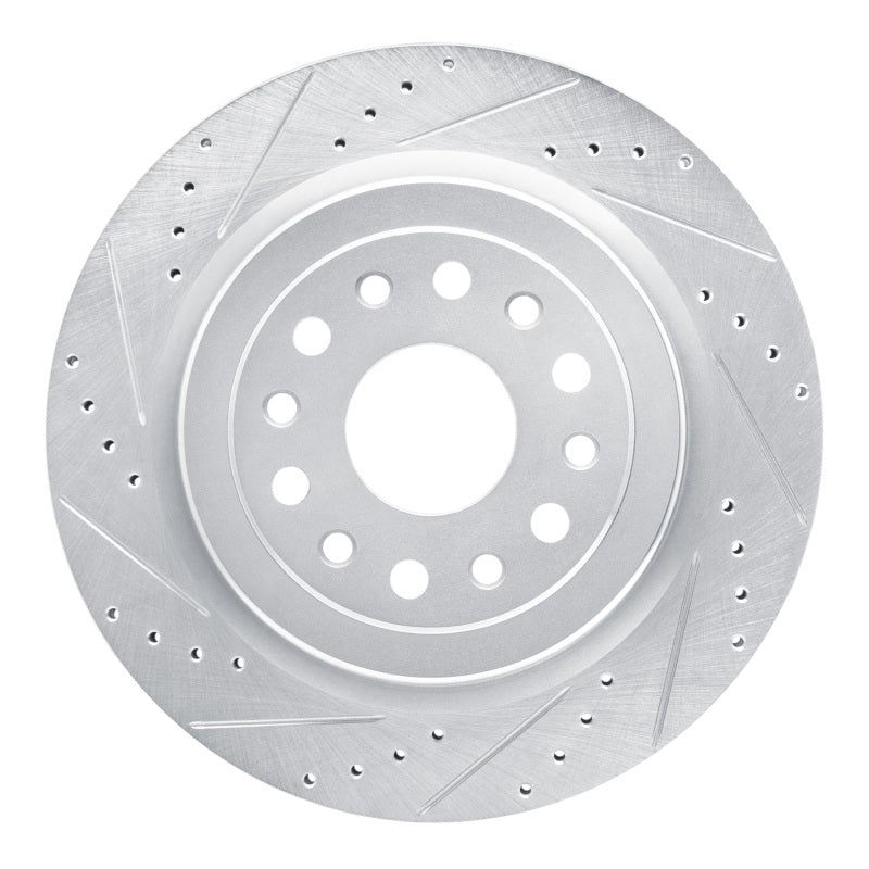 R1 Concepts R1 19-25 Ram 1500 Rear Left Drilled & Slotted Silver Brake Rotor