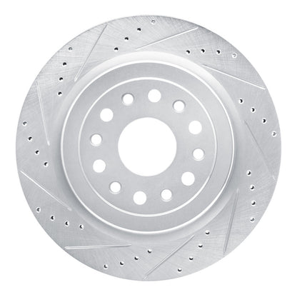 R1 Concepts R1 19-25 Ram 1500 Rear Left Drilled & Slotted Silver Brake Rotor