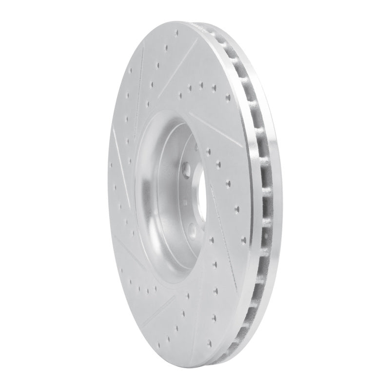 R1 Concepts R1 03-14 Volvo XC90 Front Right Drilled & Slotted Silver Brake Rotor