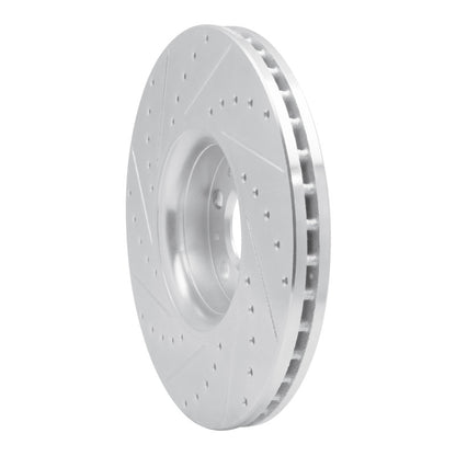 R1 Concepts R1 03-14 Volvo XC90 Front Right Drilled & Slotted Silver Brake Rotor