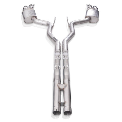 Stainless Works 18+ Ford Mustang GT 3in Legend 304SS Catback w/ H-Pipe Quad Polished Tips (No Valve)